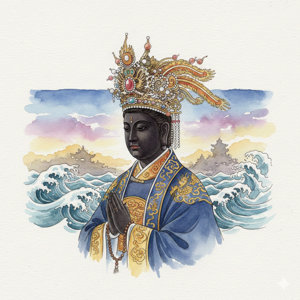 Beigang Chaotian Temple Black Face Mazu Statue